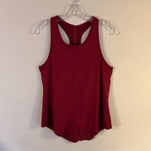 Zyia Burgundy Red “Effortless Tank” Scoop Neck Sleeveless Racerback Size Large